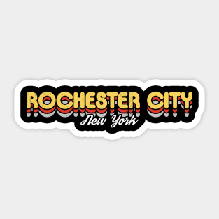 Retro Rochester city New York Sticker